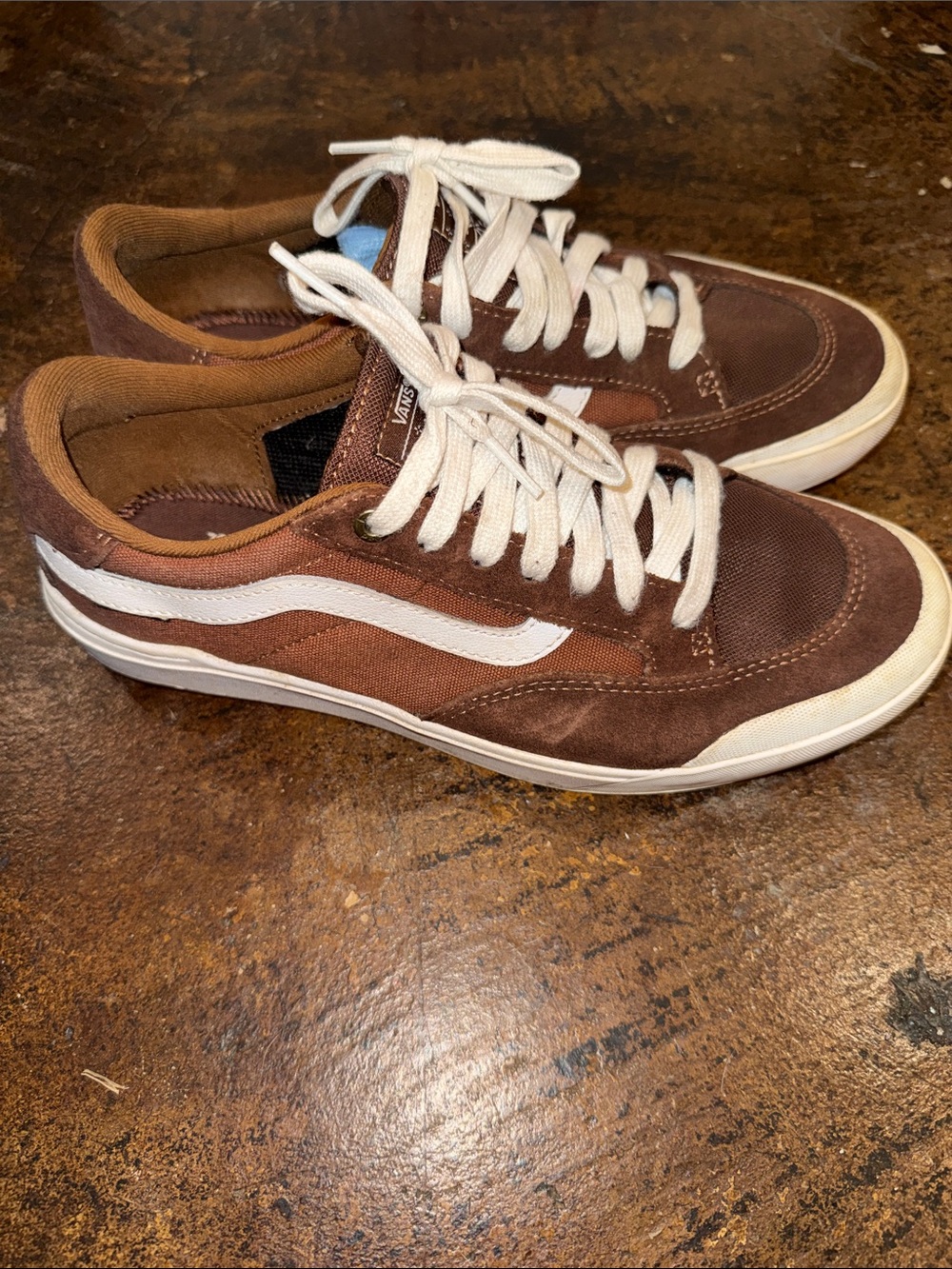Vans Old Skool Sneakers in Brown and White Size 9